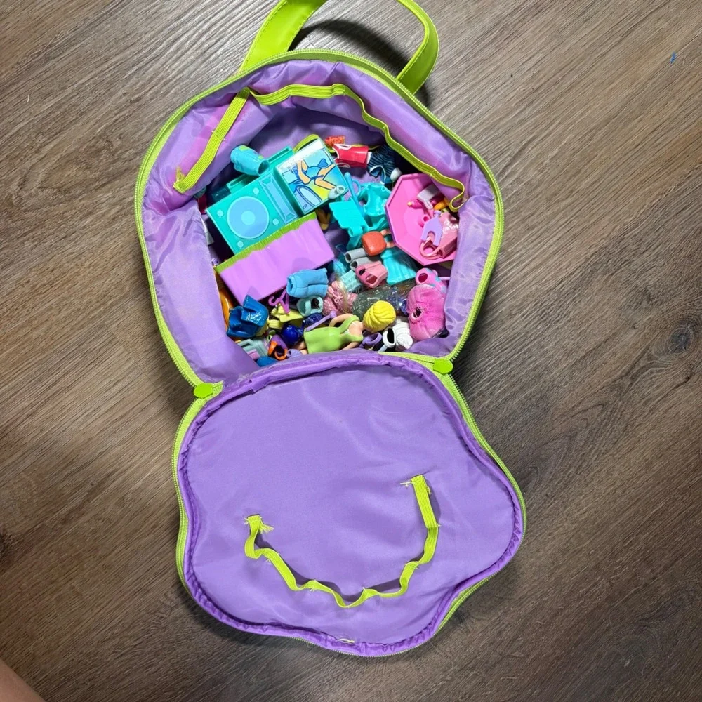 Vintage 2004 Polly Pocket Carrying Case‎ Lot Dolls Clothes Accessories Tara Toy